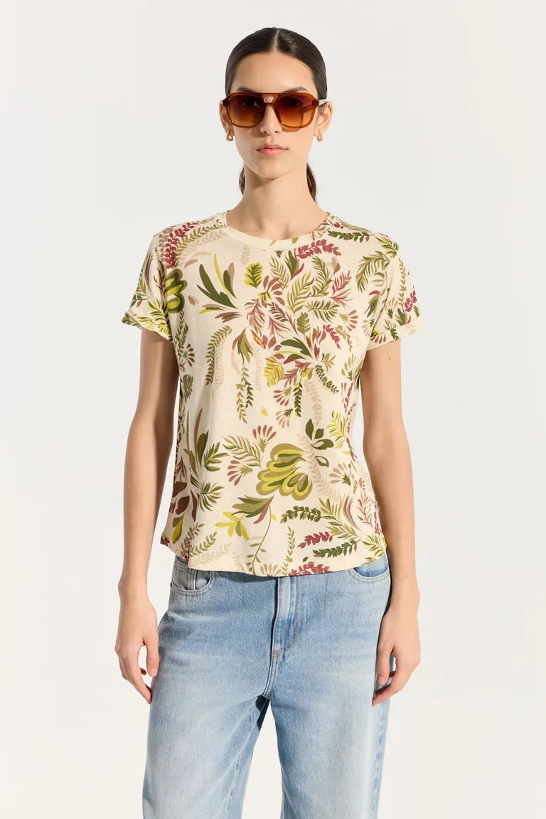 Remera holgada y estampada de corte cómodo y moderno para mujer de Portsaid en Remeras para argentina