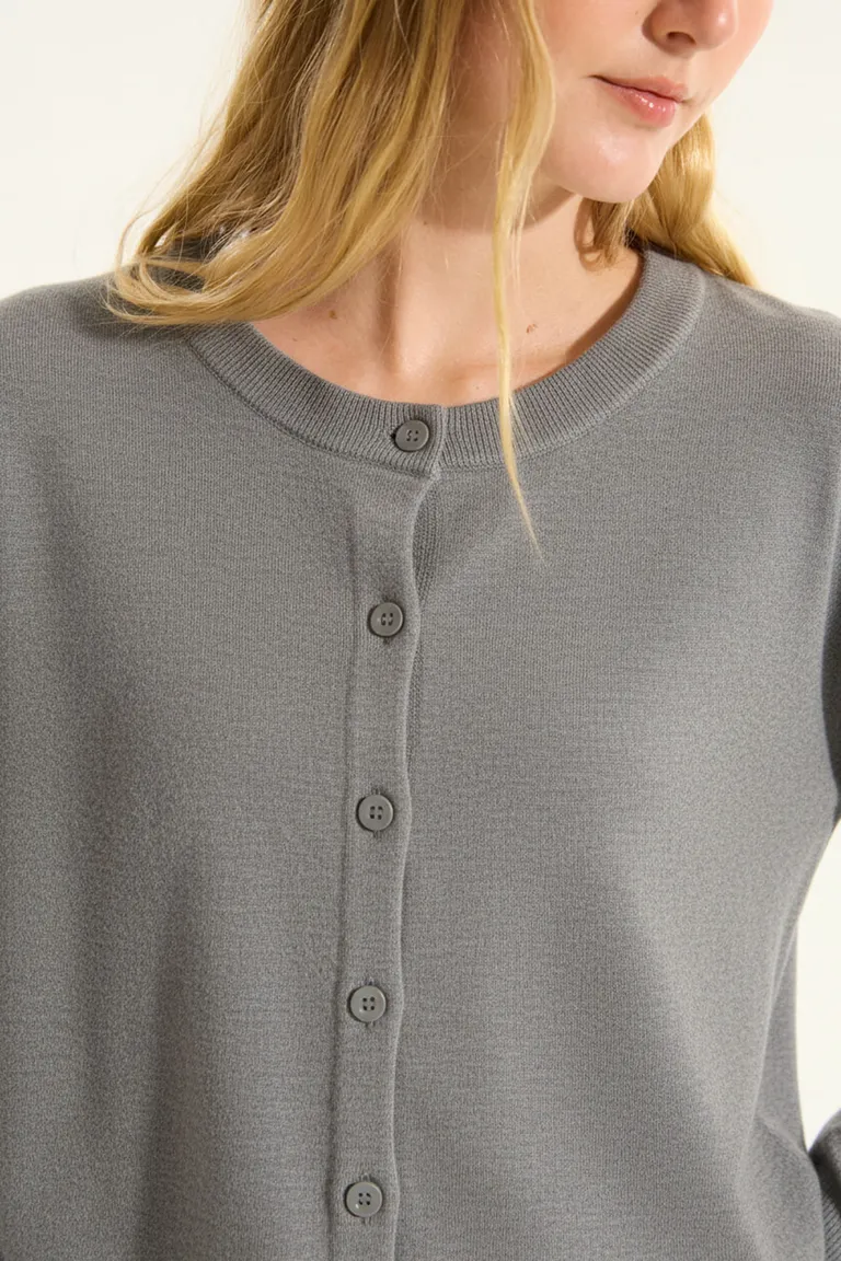 Cardigan de Punto de Manga Larga Estilo Clásico para Mujer de Portsaid en Buzos y Sweaters para argentina