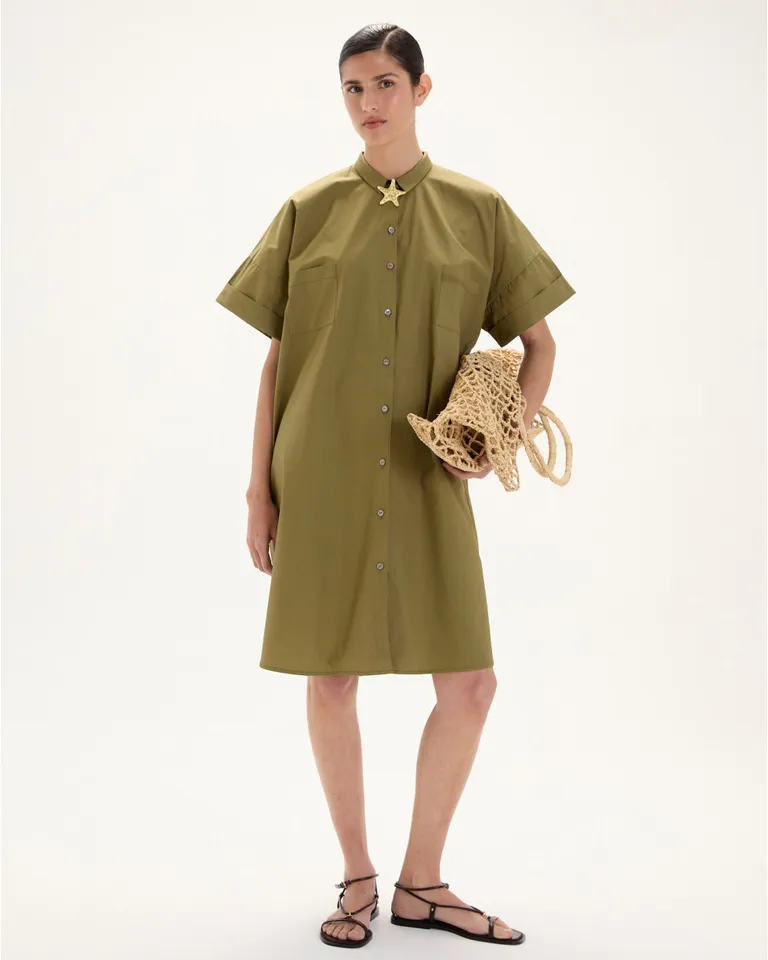 Vestido camisero sendai: diseño funcional y estilo clásico para la mujer moderna de Blue Sheep en Camisas para argentina