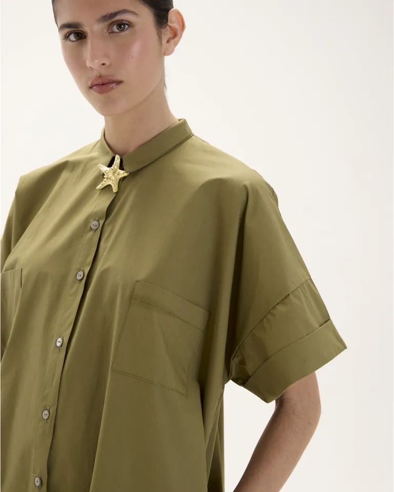 Vestido camisero sendai: diseño funcional y estilo clásico para la mujer moderna de Blue Sheep en Camisas para argentina