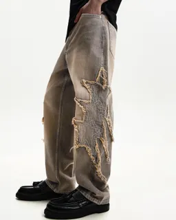 Jeans baggy con parches de Bershka en Pantalones para argentina