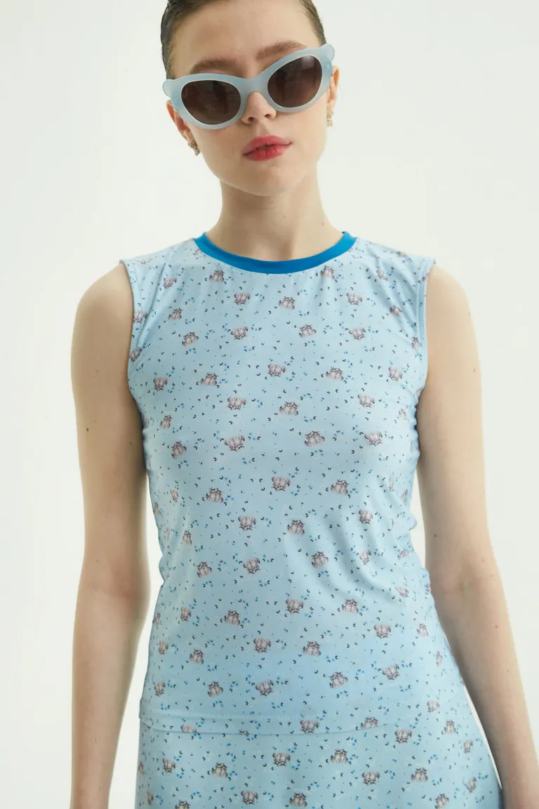 Remera sin mangas con estampado de gatitos para mujer de Las Pepas en Remeras para argentina