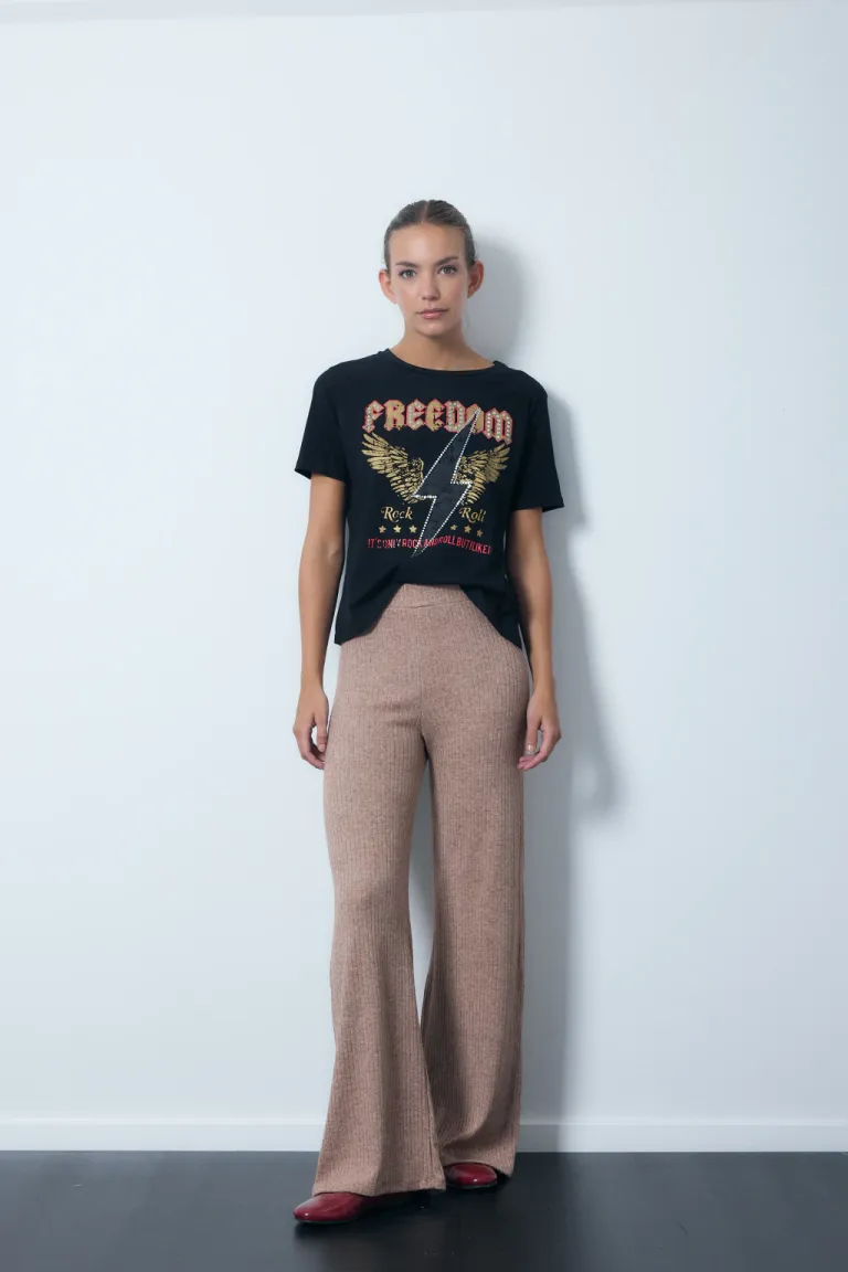 Pantalón palazzo tejido giovesse de Audaz en Pantalones para argentina