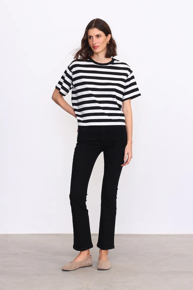 Pantalón Jean Clásico de Tiro Medio en Denim Elastizado de Yagmour en Pantalones para argentina