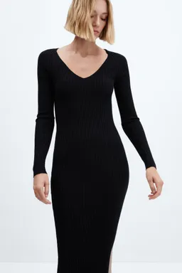 Vestido canalé escote de Mango en Vestidos para argentina