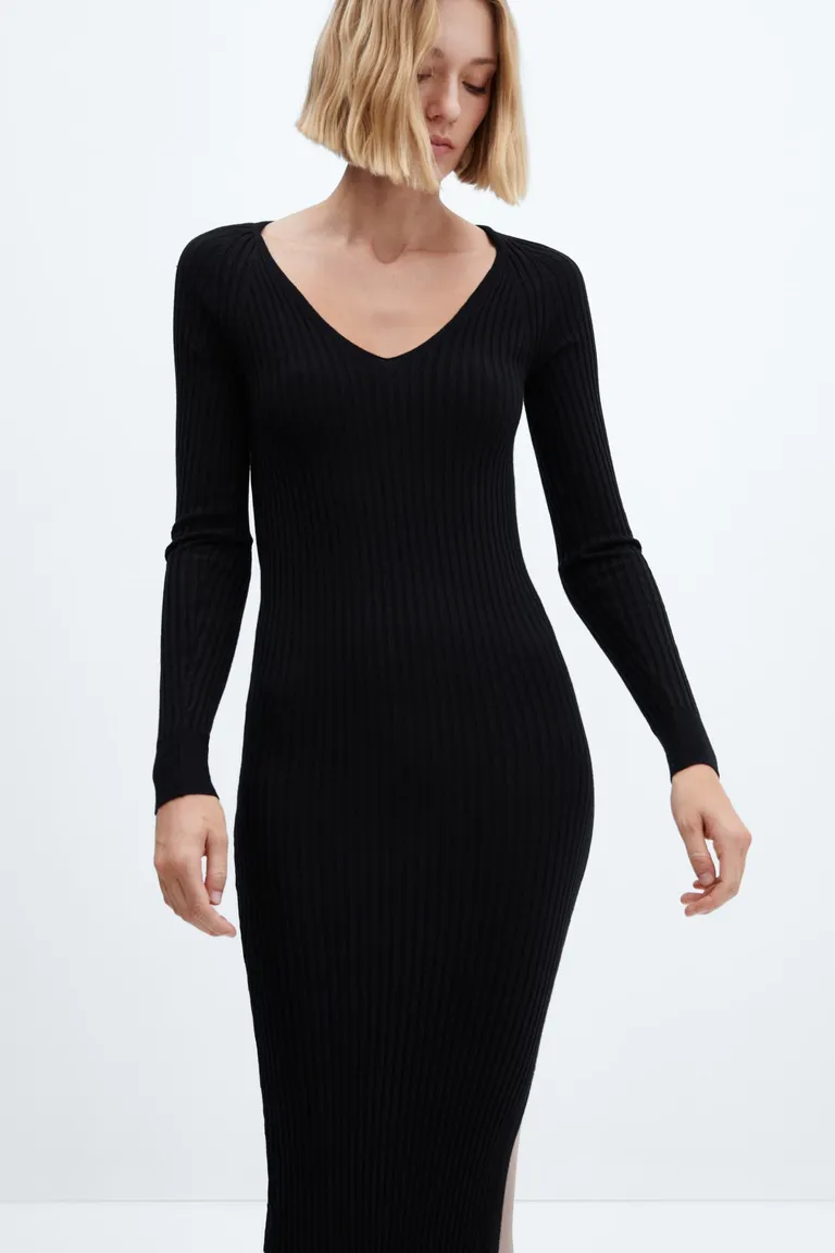 Vestido canalé escote de Mango en Vestidos para argentina