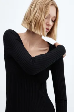 Vestido canalé escote de Mango en Vestidos para argentina