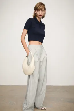 Pantalón rayas wideleg de Mango en Pantalones para argentina