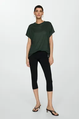 Remera lino manga corta de Mango en Remeras para argentina