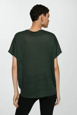 Remera lino manga corta de Mango en Remeras para argentina