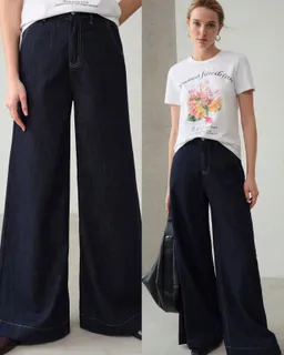 Jeans anchos bolsillos inclinados de Motf en Pantalones para argentina