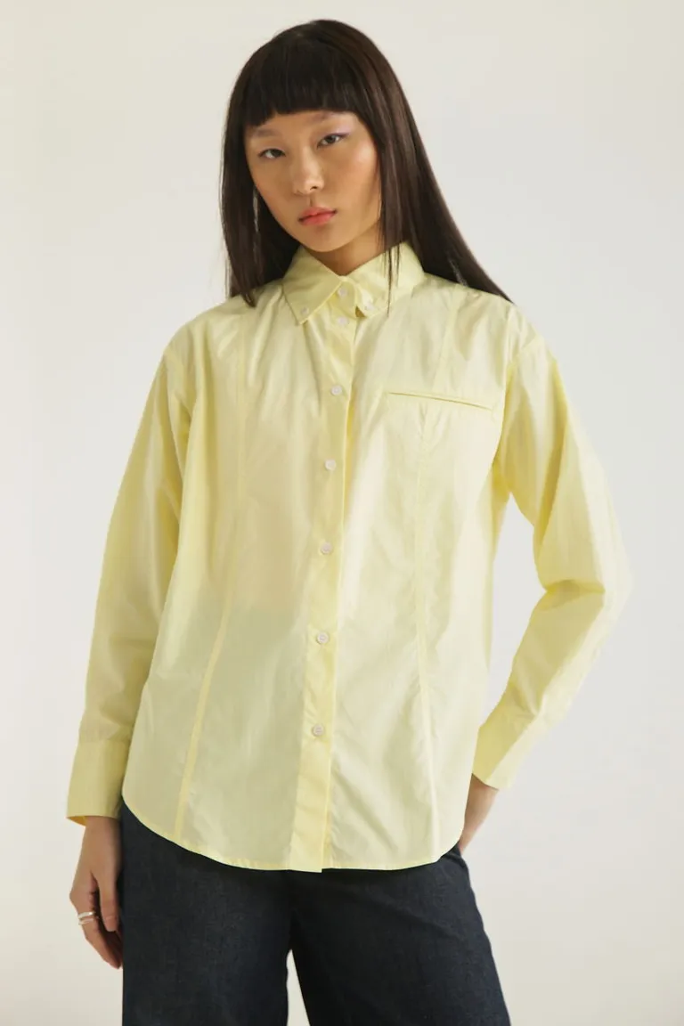 Camisa de poplín de algodón de corte oversize con detalles estructurados de Las Pepas en Camisas para argentina