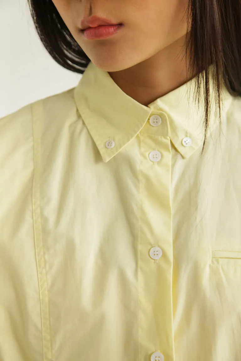 Camisa de poplín de algodón de corte oversize con detalles estructurados de Las Pepas en Camisas para argentina