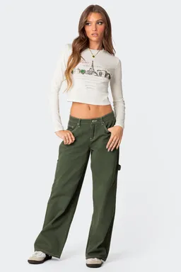 Jeans carpintero tiro bajo brenda de Edikted en Pantalones para argentina