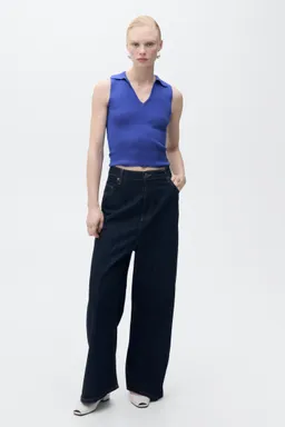 Top punto cuello polo de Mango en Tops para argentina