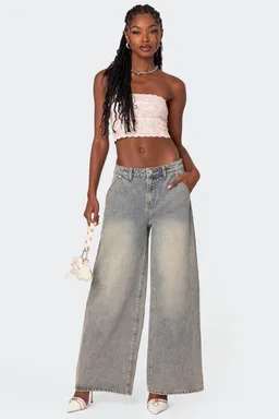 Jeans baggy pata ancha de Edikted en Pantalones para argentina