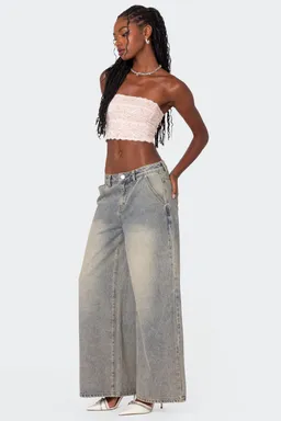 Jeans baggy pata ancha de Edikted en Pantalones para argentina