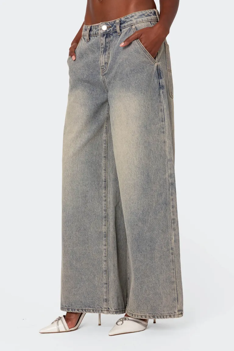 Jeans baggy pata ancha de Edikted en Pantalones para argentina