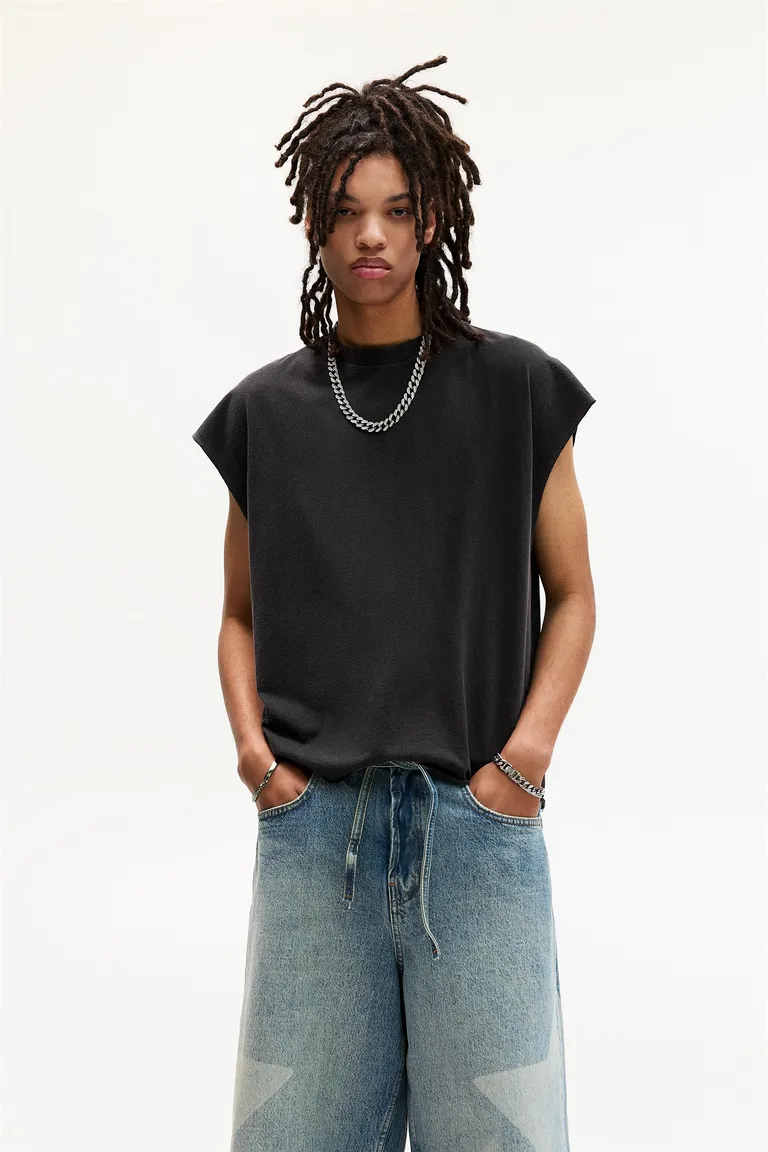 Remera sin mangas lavada de Pull&Bear en Remeras y Polos para argentina