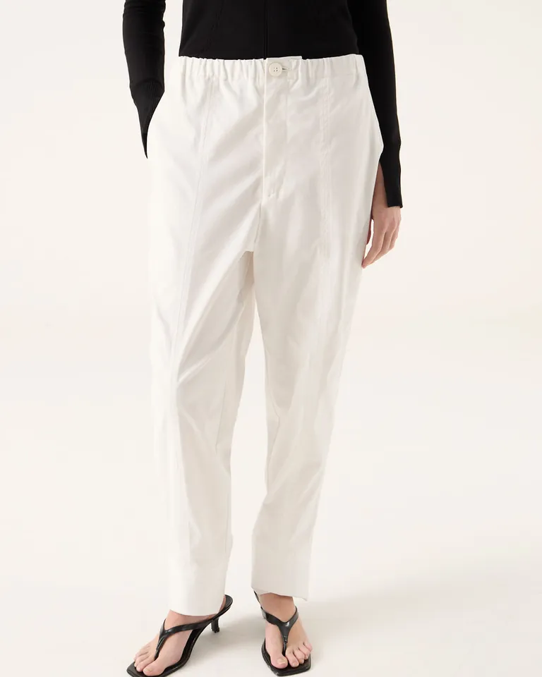 Pantalón recto con cintura elástica y bolsillos laterales de Furzai en Pantalones para argentina