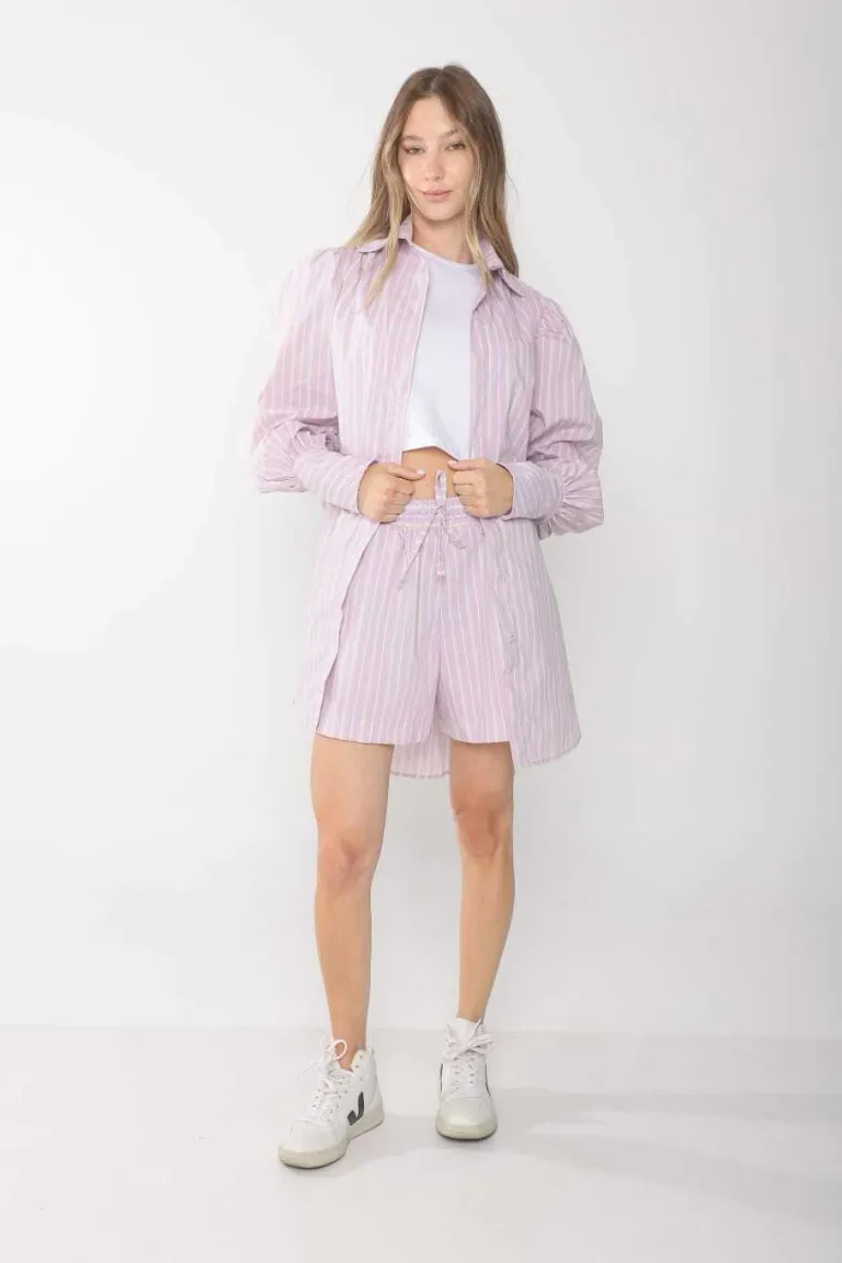 Camisa oversize manga larga con puños anchos y tajos laterales de Belle en Camisas para argentina
