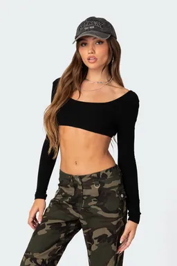 Crop top sydney ribbed de Edikted en Tops para argentina