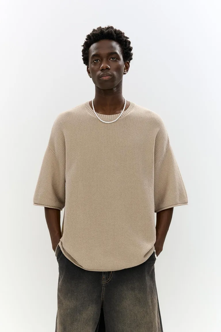 Remera boxy tejido waffle de Pull&Bear en Remeras y Polos para argentina