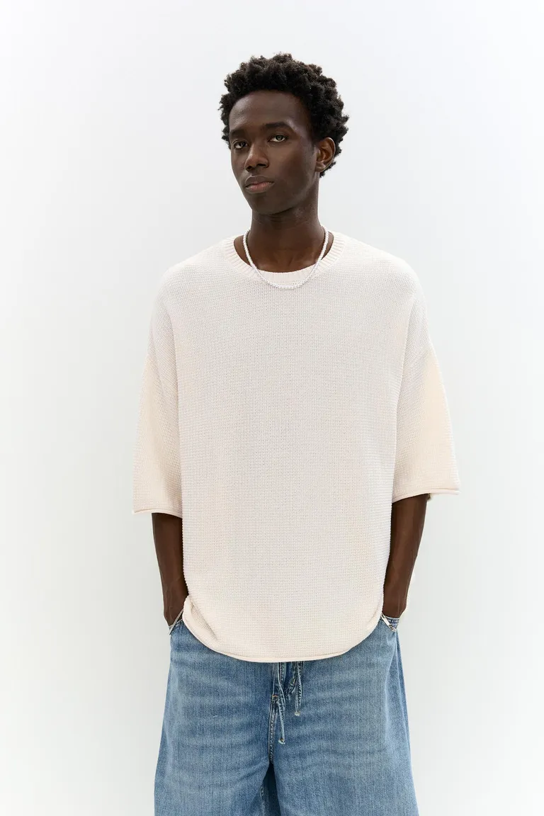 Remera boxy tejido waffle de Pull&Bear en Remeras y Polos para argentina