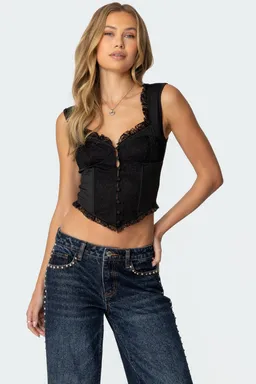 Corset encaje botones frontales de Edikted en Tops para argentina