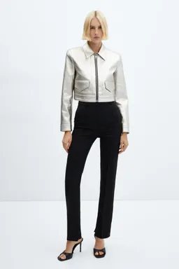 Chaqueta crop metalizada de Mango en Chaquetas para argentina