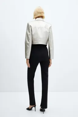 Chaqueta crop metalizada de Mango en Chaquetas para argentina