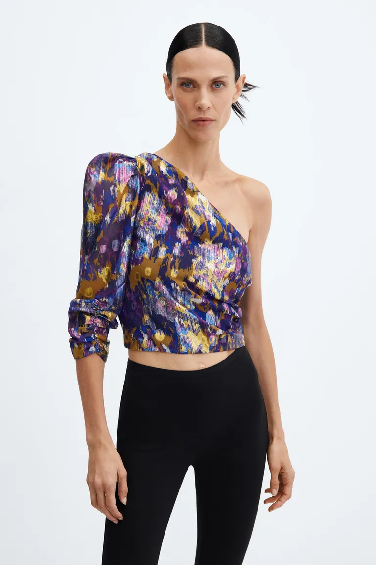 Blusa asimétrica estampada de Mango en Blusas para argentina