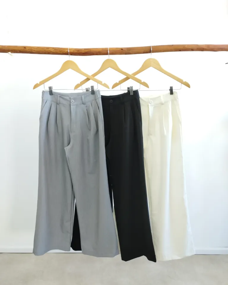 Pantalón wide leg de corte recto y cintura ajustable de Lemmon en Pantalones para argentina