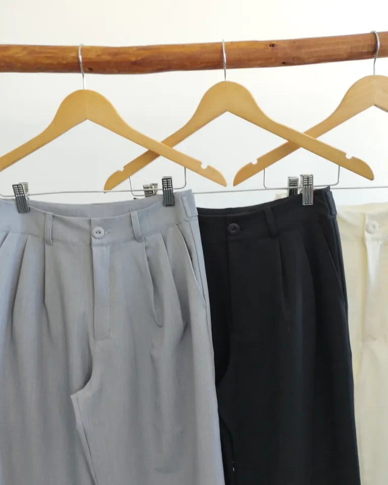 Pantalón wide leg de corte recto y cintura ajustable de Lemmon en Pantalones para argentina