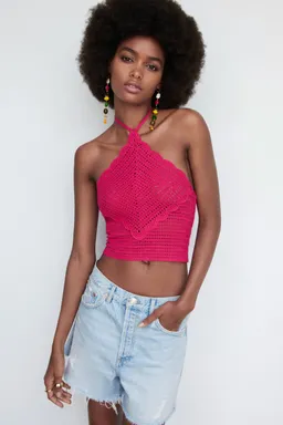 Top con lazo cuello de Mango en Tops para argentina