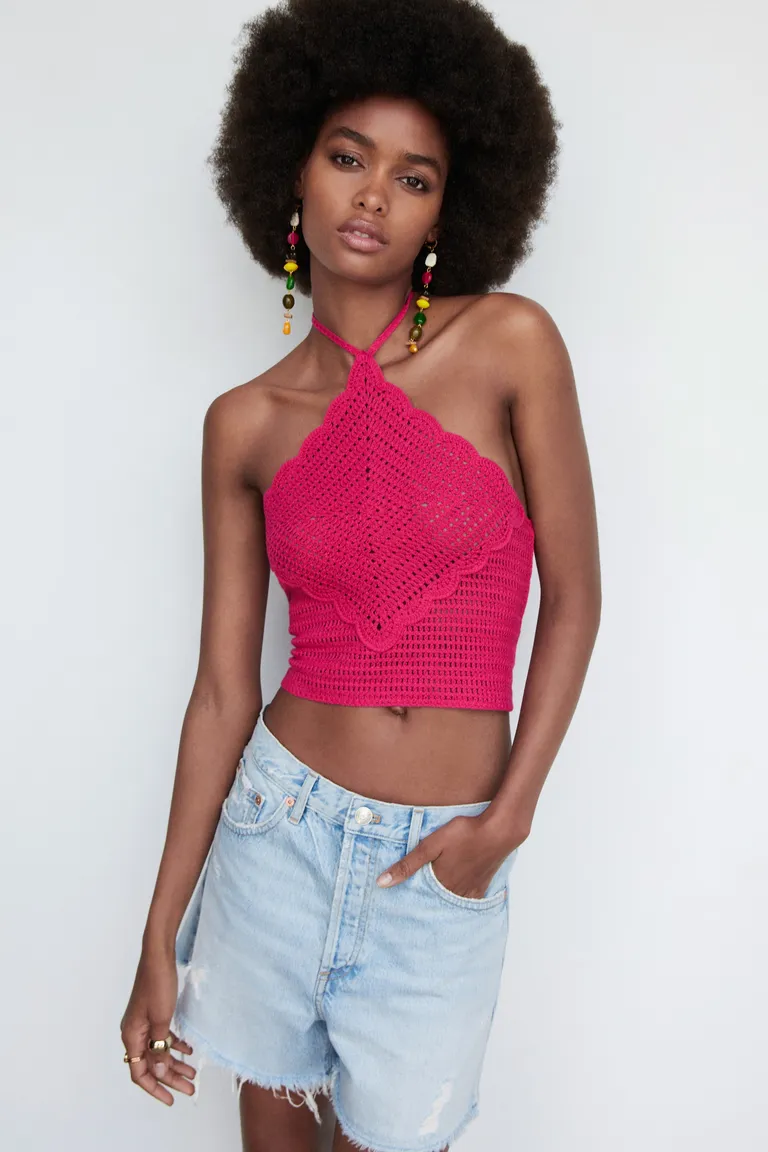 Top con lazo cuello de Mango en Tops para argentina