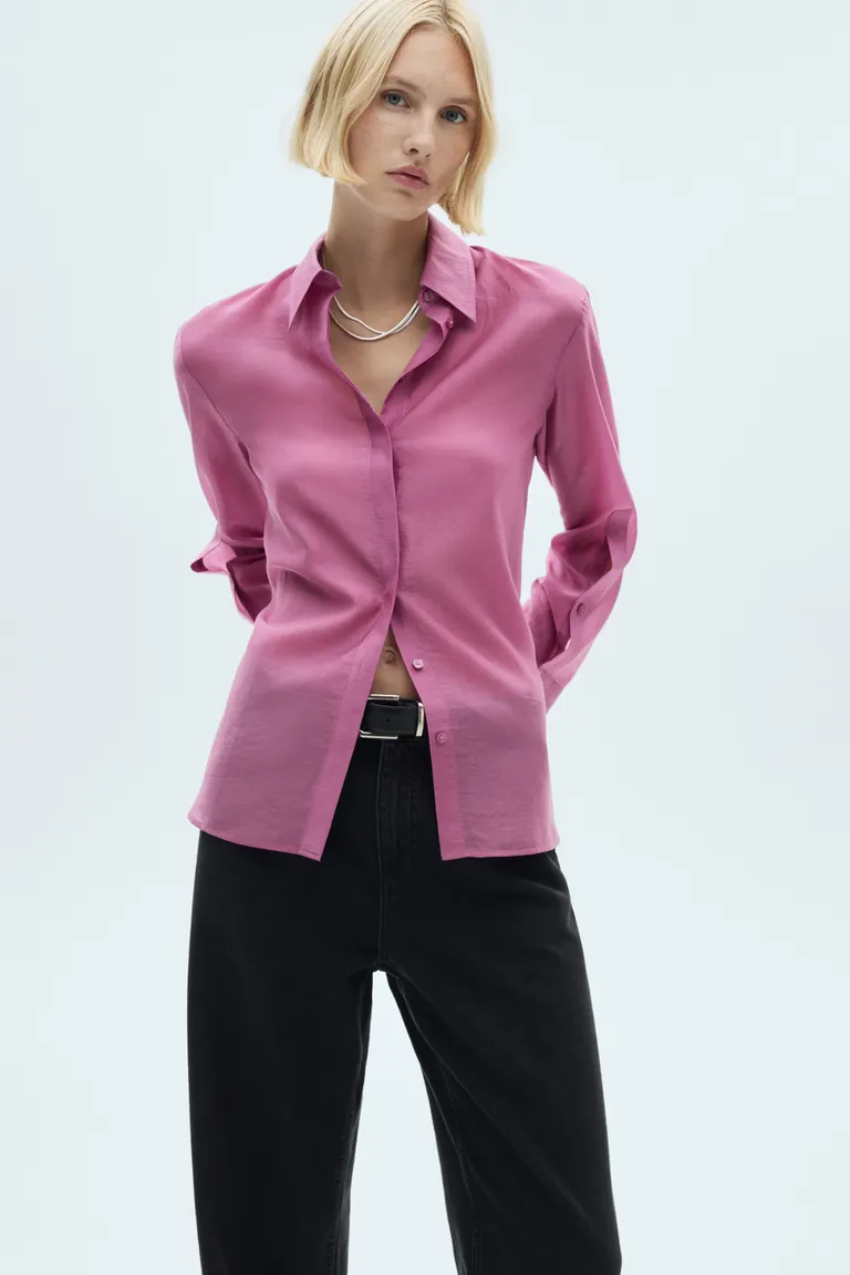 Camisa lyocell satinada de Mango en Camisas para argentina