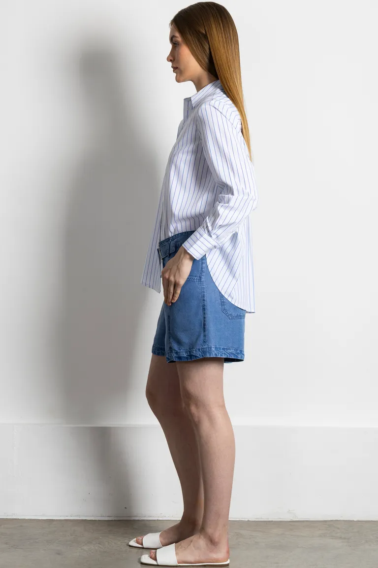 Camisa de manga larga con rayas en poplin de algodón de Kill en Camisas para argentina