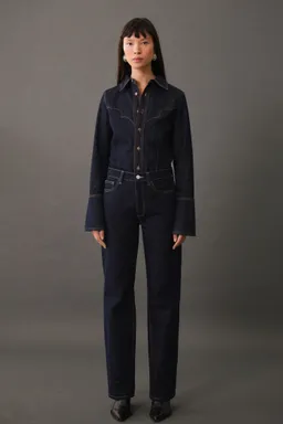 Camisa jean con costuras de Mango en Camisas para argentina