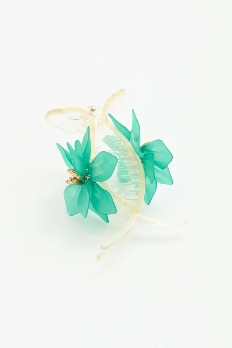 Broche para cabello con flor y detalles dorados para peinados de Rapsodia en Bijouterie para argentina