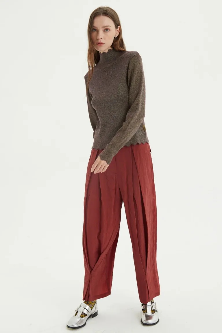 Pantalón con tablas y ajuste lateral con cintura regulable de Las Pepas en Pantalones para argentina
