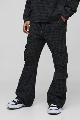 Jeans cargo denim texturizado relaxed de Boohooman en Pantalones para argentina