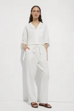 Pantalón algodón cintura elástica de Mango en Pantalones para argentina