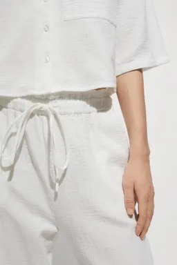 Pantalón algodón cintura elástica de Mango en Pantalones para argentina