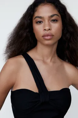 Vestido asimétrico con lazo de Mango en Vestidos para argentina