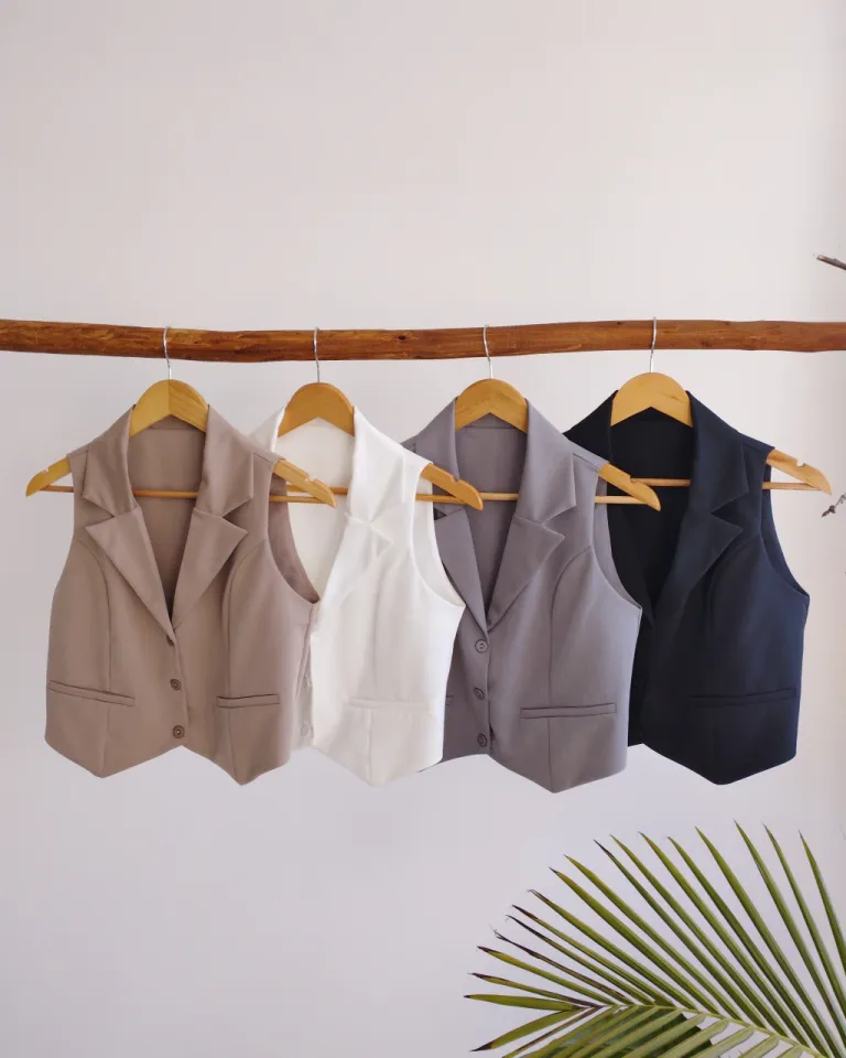 Chaleco sastrero con solapa y bolsillo ribete en tonos pasteles de Lemmon en Chalecos para argentina