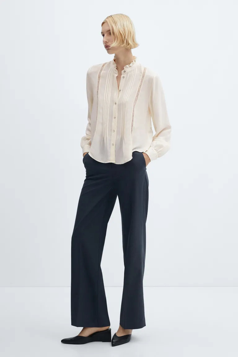 Camisa ribetes encaje de Mango en Camisas para argentina