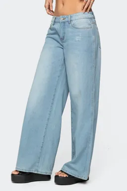 Jeans tiro bajo rotos ripley de Edikted en Pantalones para argentina