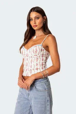Corset indira estampado floral de Edikted en Tops para argentina