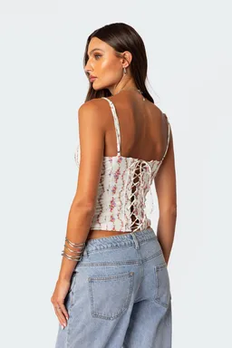 Corset indira estampado floral de Edikted en Tops para argentina